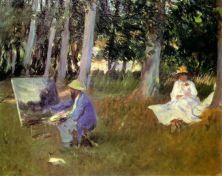 sargent john singer - claude monet painting in a garden near giverny [1885].jpg